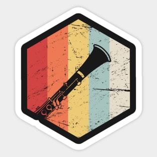 Retro Clarinet Marching Band Icon Sticker